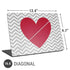 Chevron Heart Universal Laptop 16.6in (13.4 x 9.7in) Skin